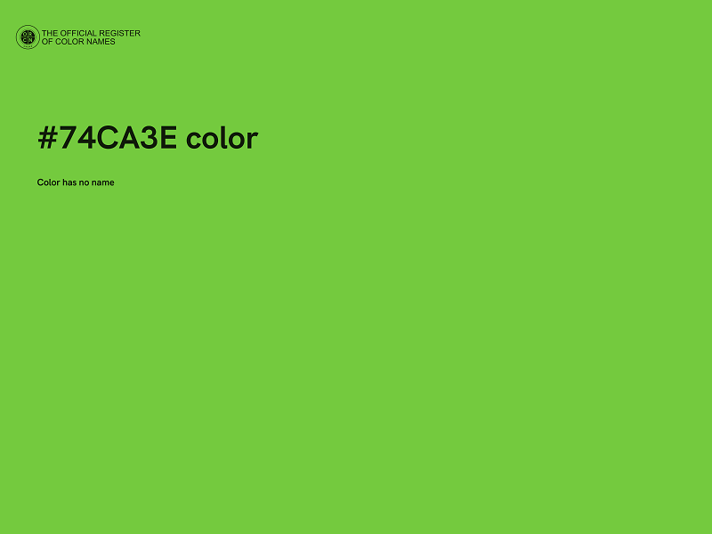 #74CA3E color image