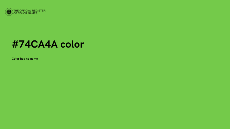 #74CA4A color image