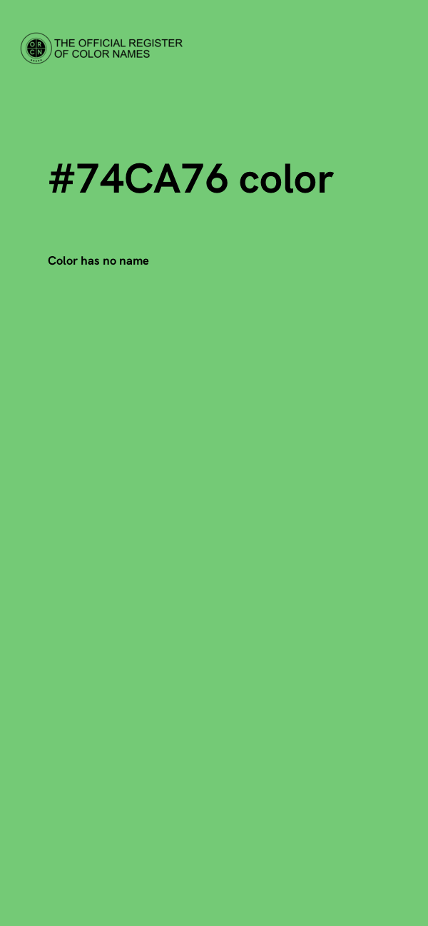 #74CA76 color image