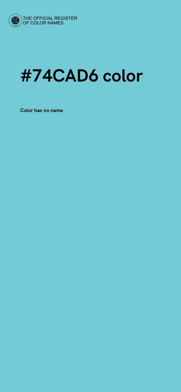 #74CAD6 color image