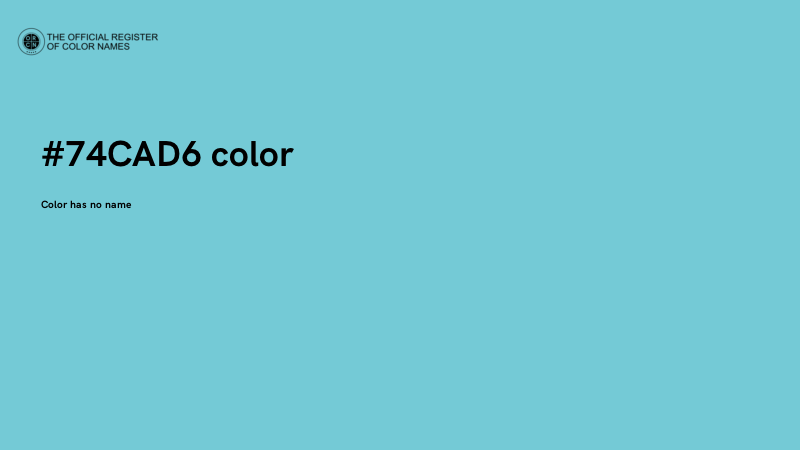#74CAD6 color image