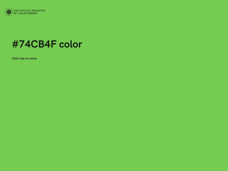 #74CB4F color image