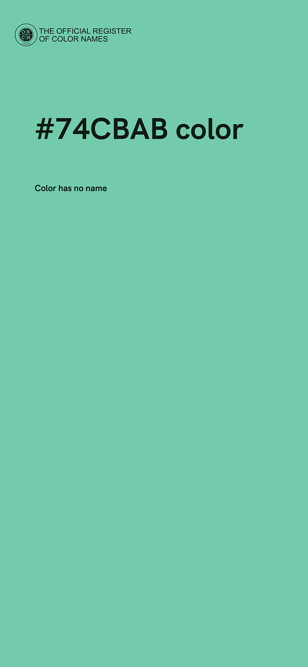 #74CBAB color image