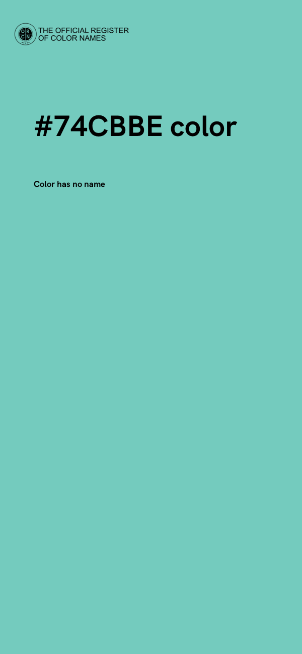 #74CBBE color image