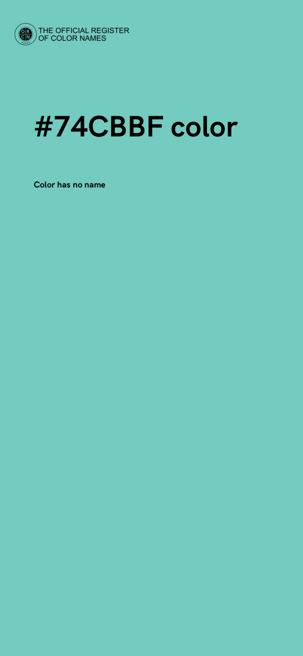 #74CBBF color image