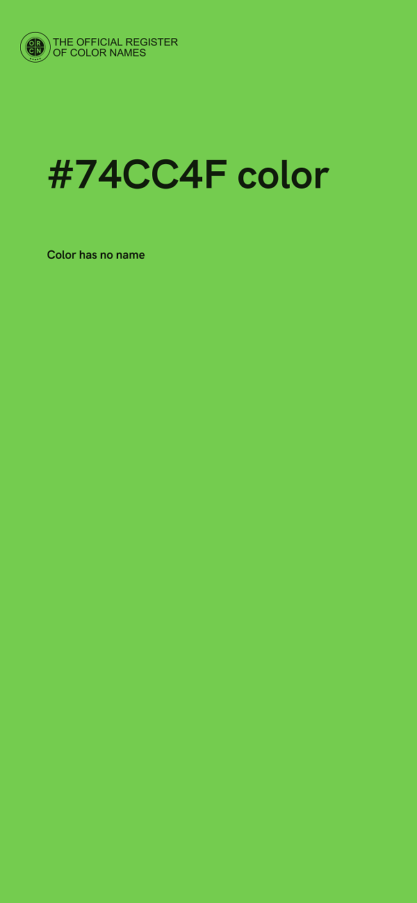 #74CC4F color image