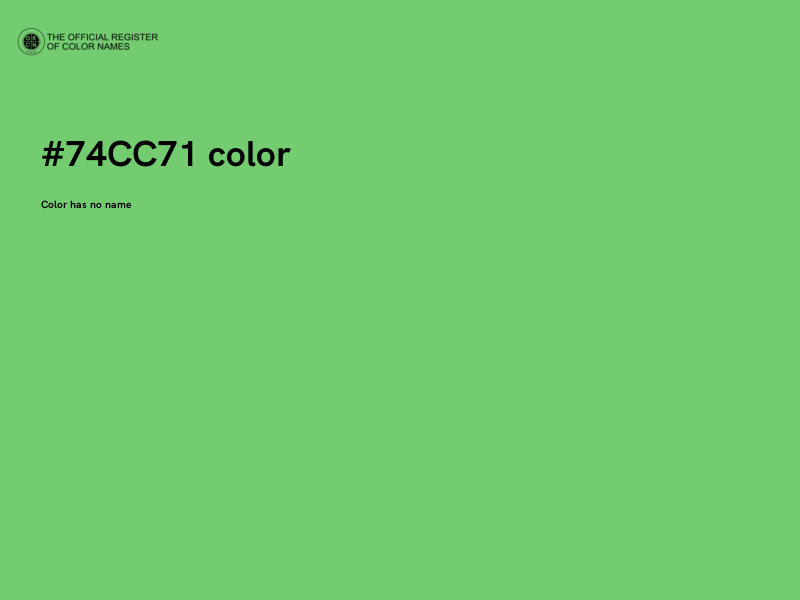 #74CC71 color image