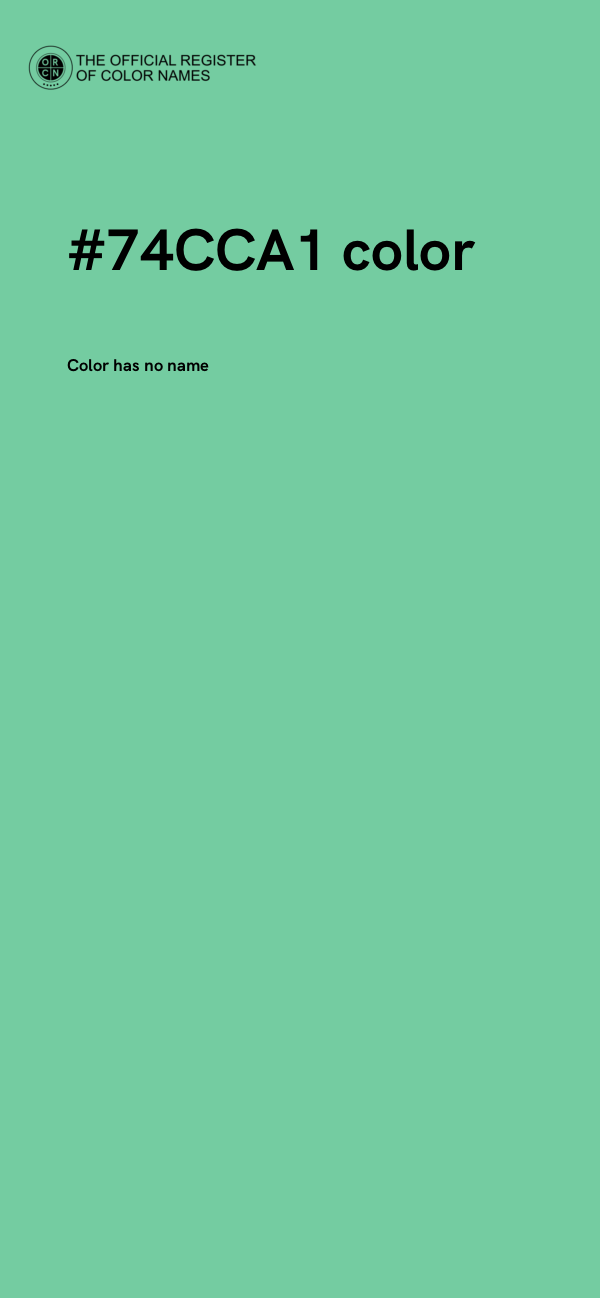 #74CCA1 color image