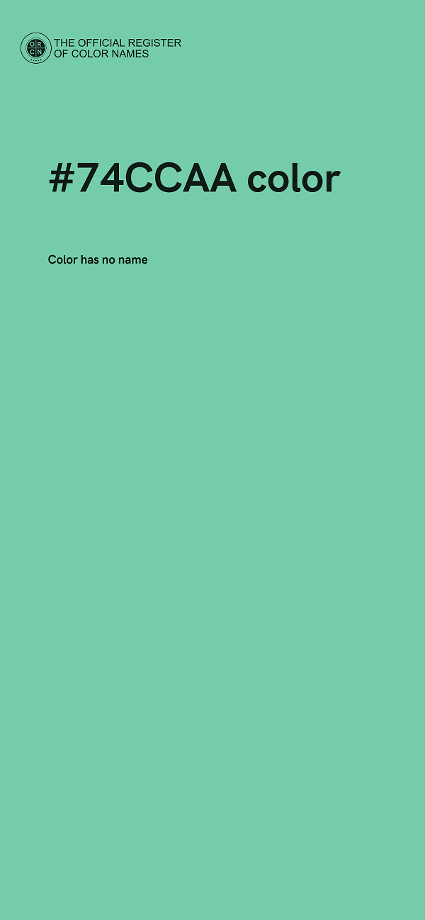 #74CCAA color image