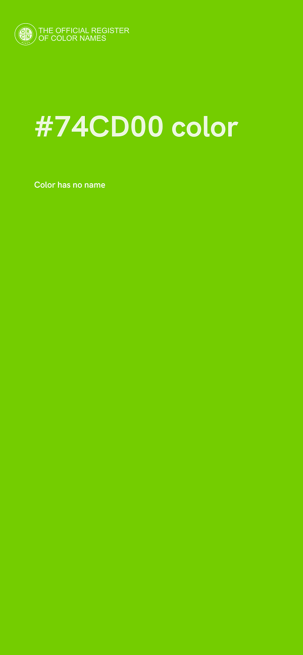 #74CD00 color image