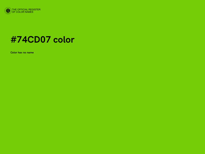 #74CD07 color image