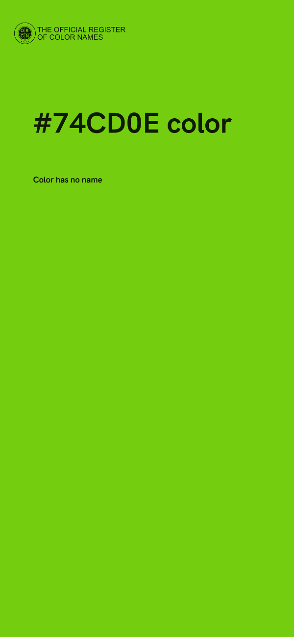 #74CD0E color image