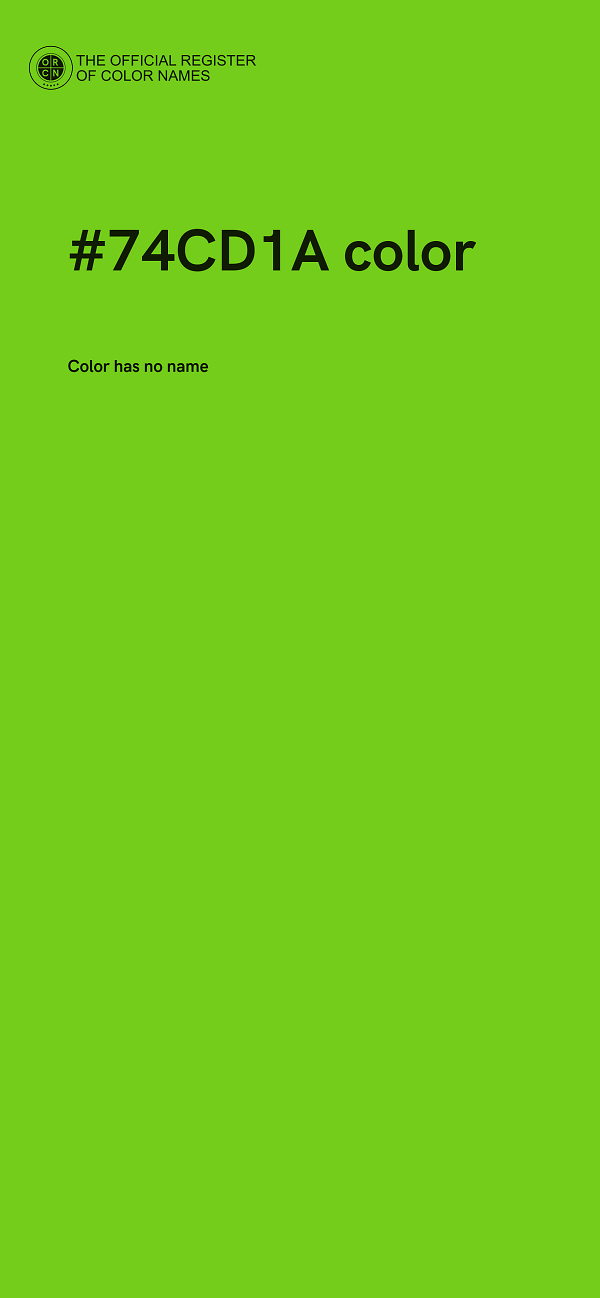 #74CD1A color image
