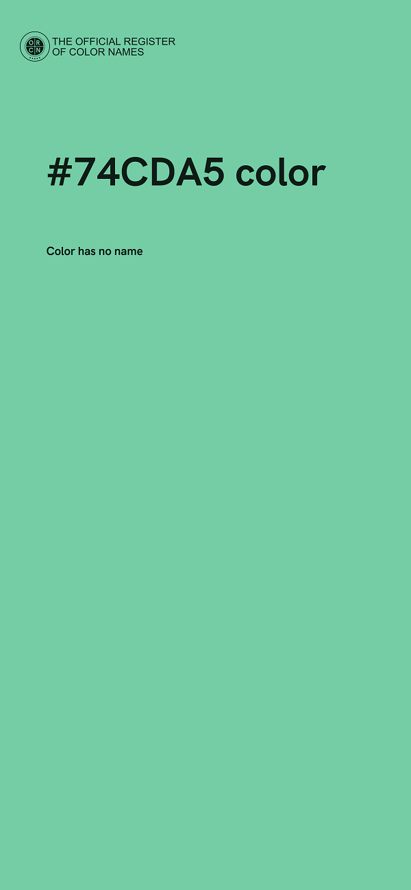 #74CDA5 color image