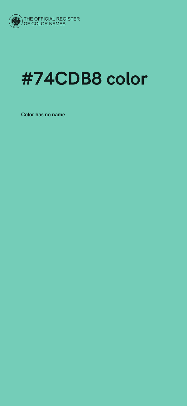#74CDB8 color image