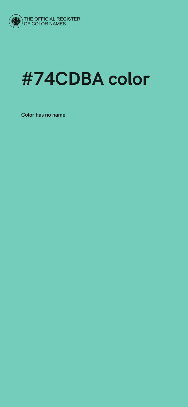 #74CDBA color image