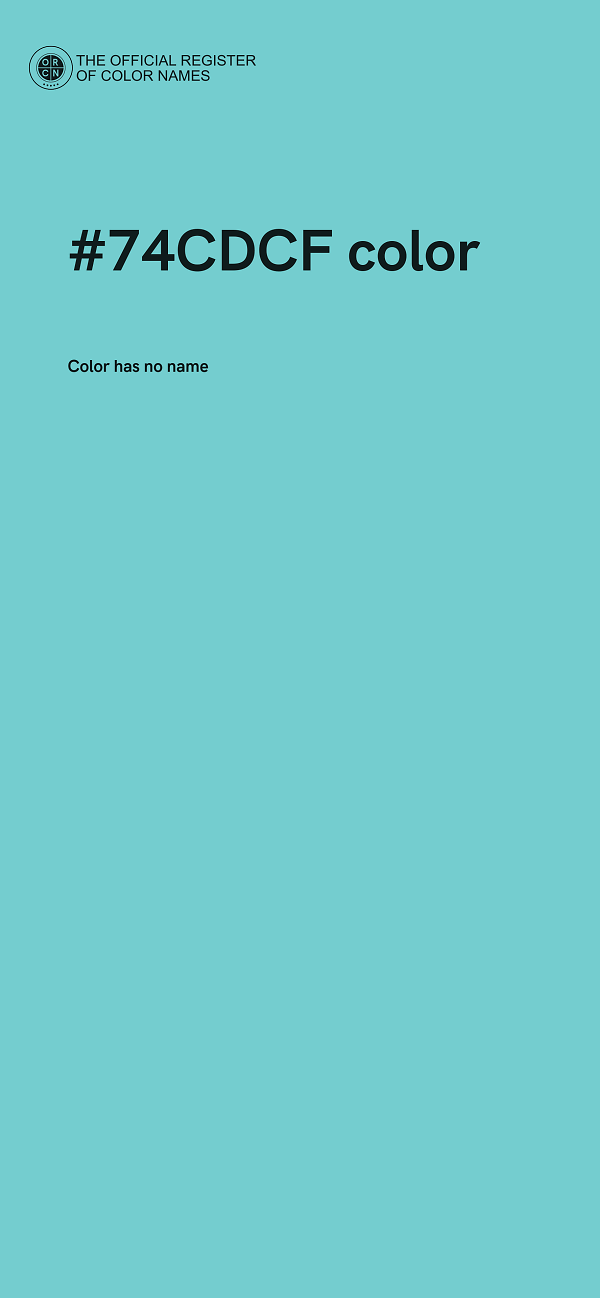 #74CDCF color image