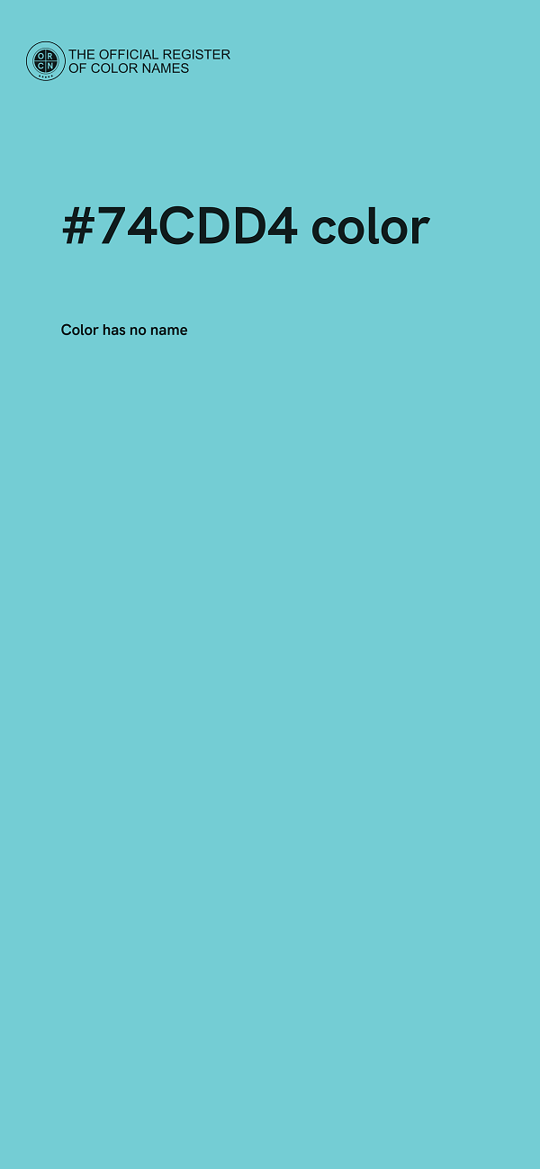 #74CDD4 color image