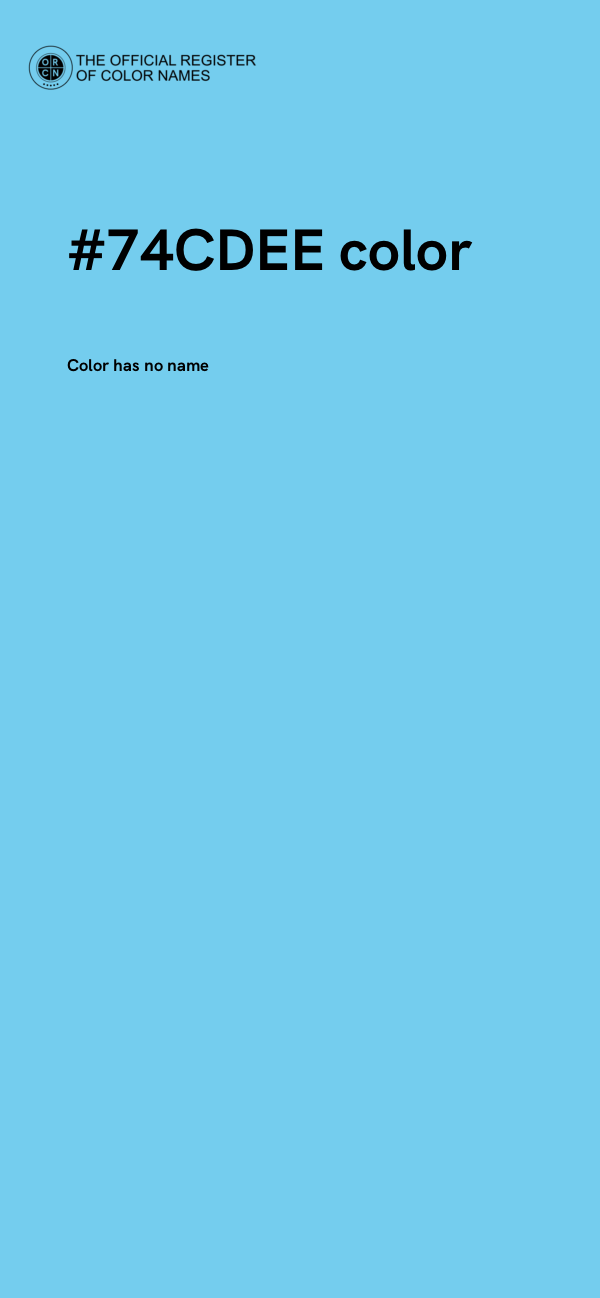 #74CDEE color image