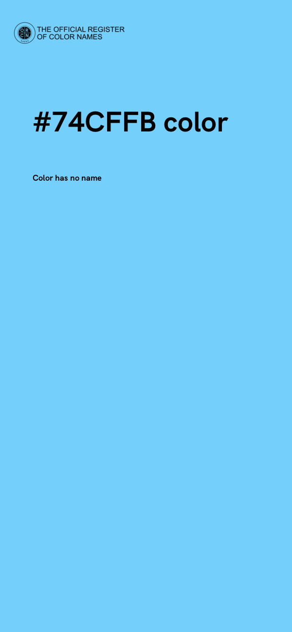 #74CFFB color image