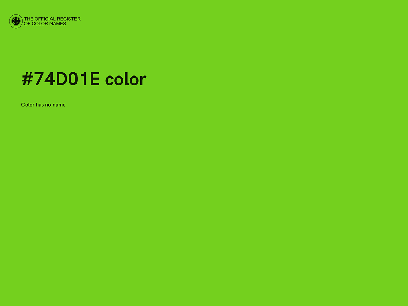 #74D01E color image