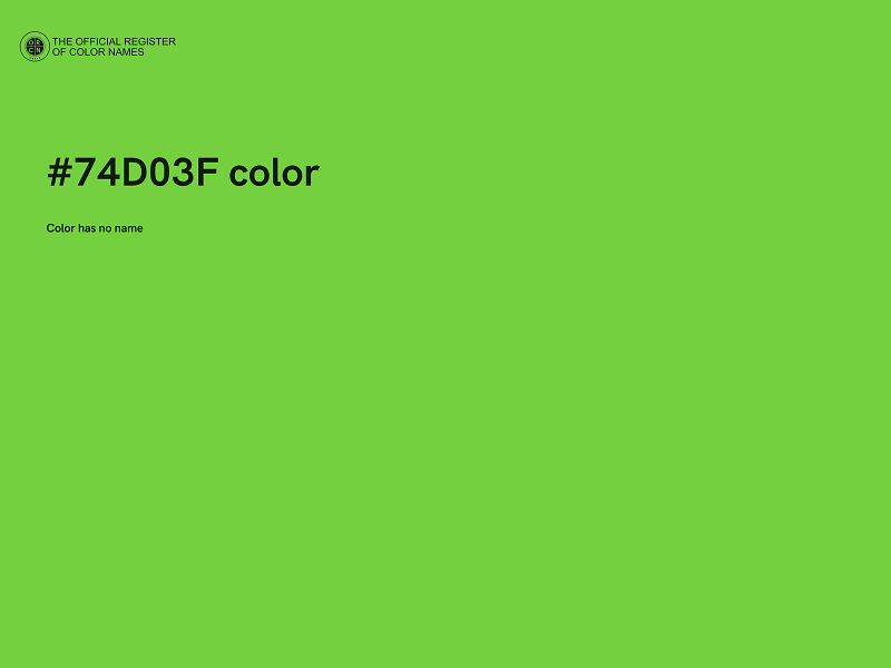 #74D03F color image