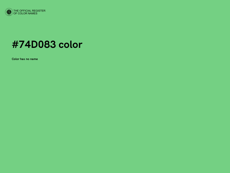 #74D083 color image
