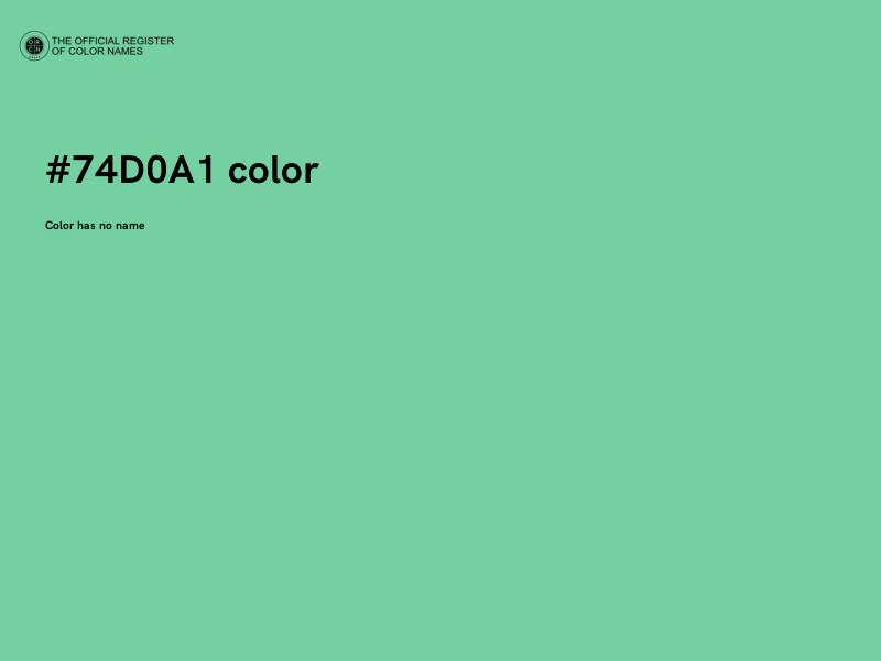 #74D0A1 color image