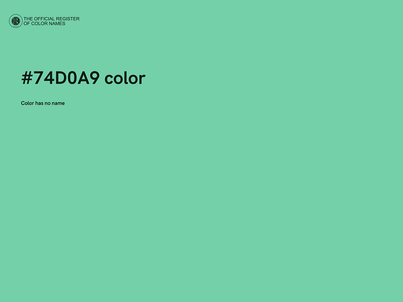 #74D0A9 color image