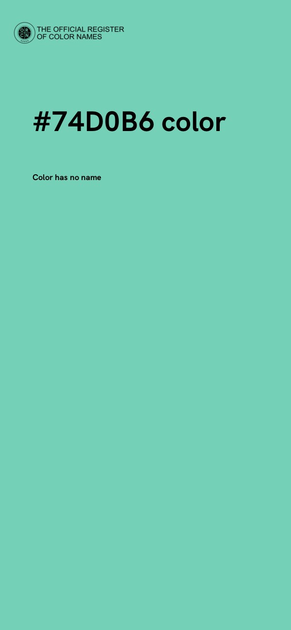 #74D0B6 color image