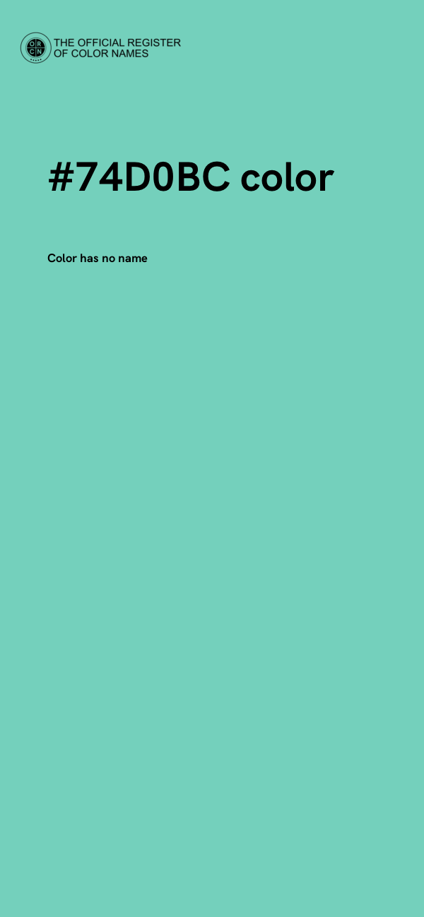 #74D0BC color image