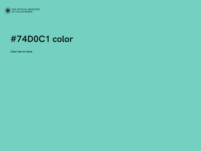 #74D0C1 color image