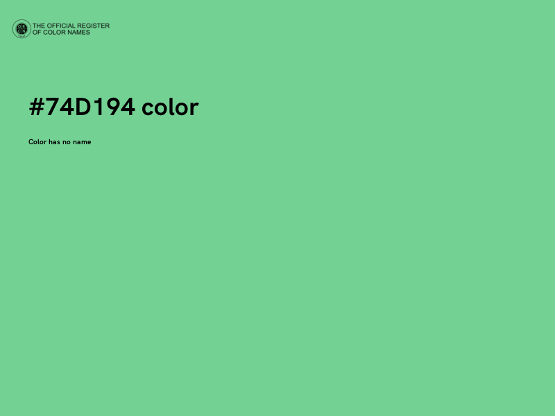 #74D194 color image
