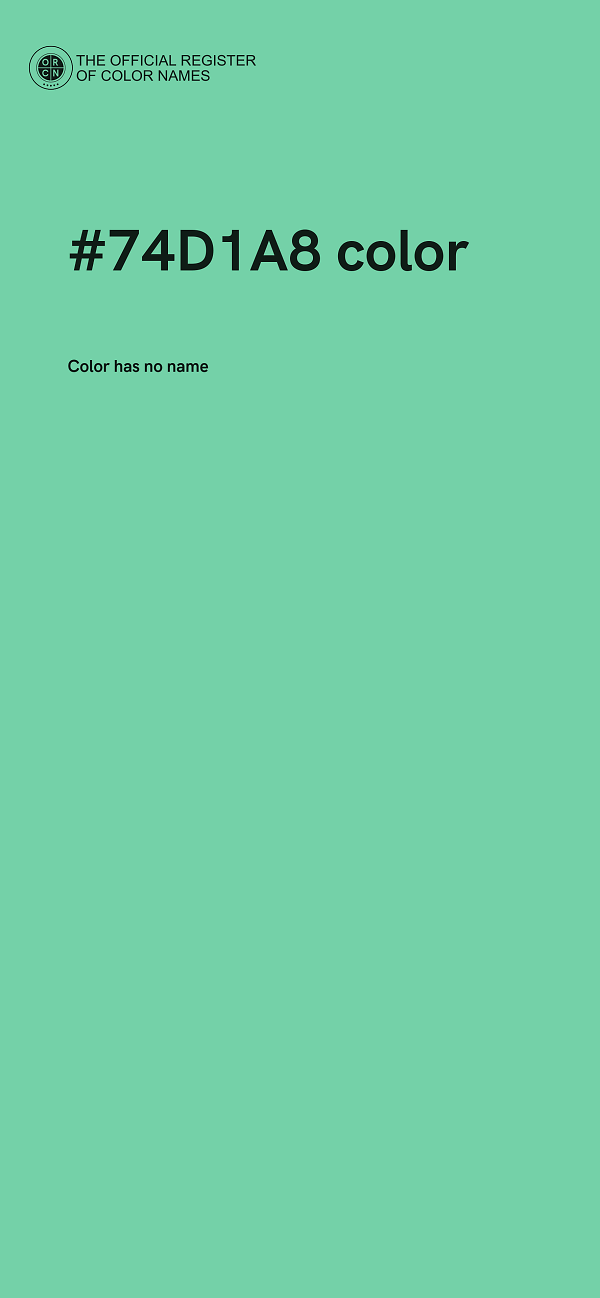 #74D1A8 color image