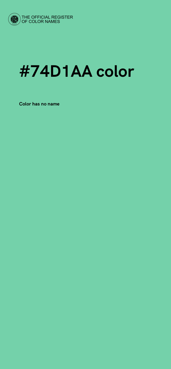 #74D1AA color image