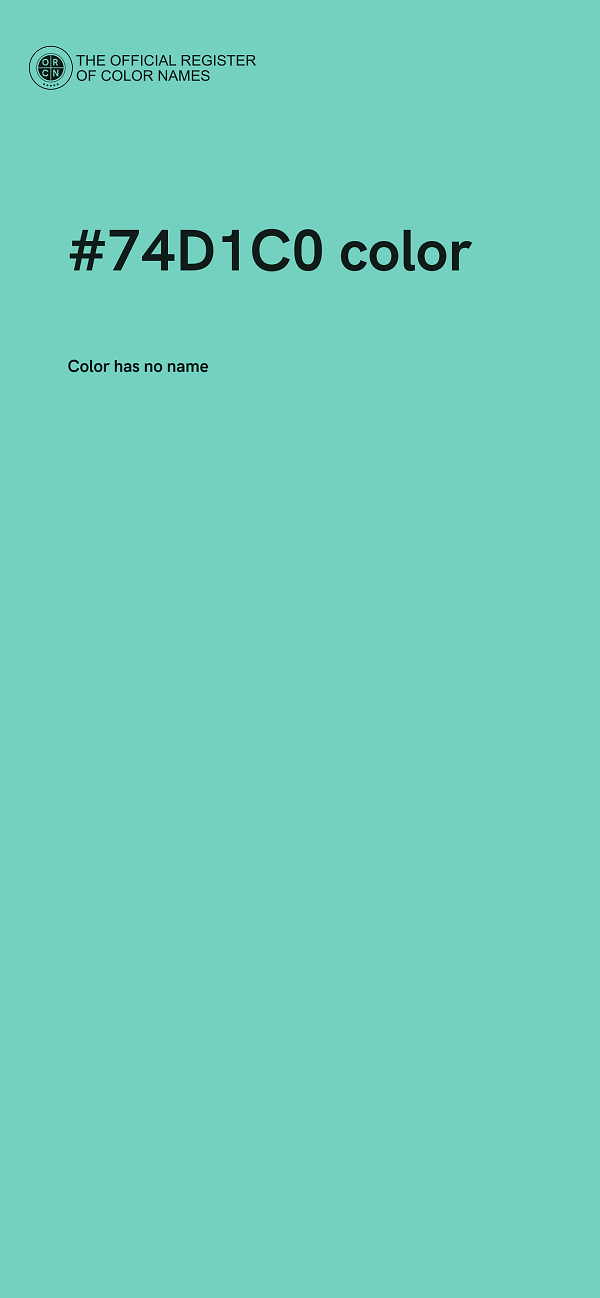 #74D1C0 color image