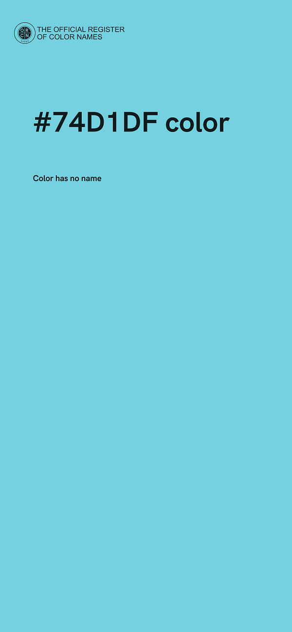 #74D1DF color image