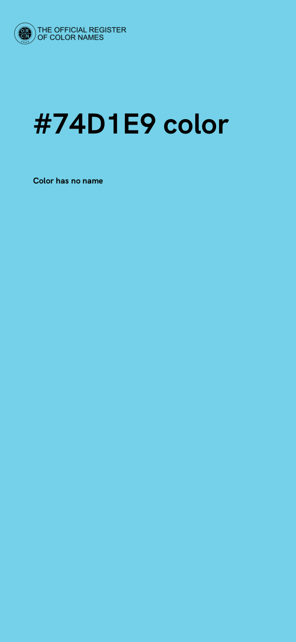 #74D1E9 color image