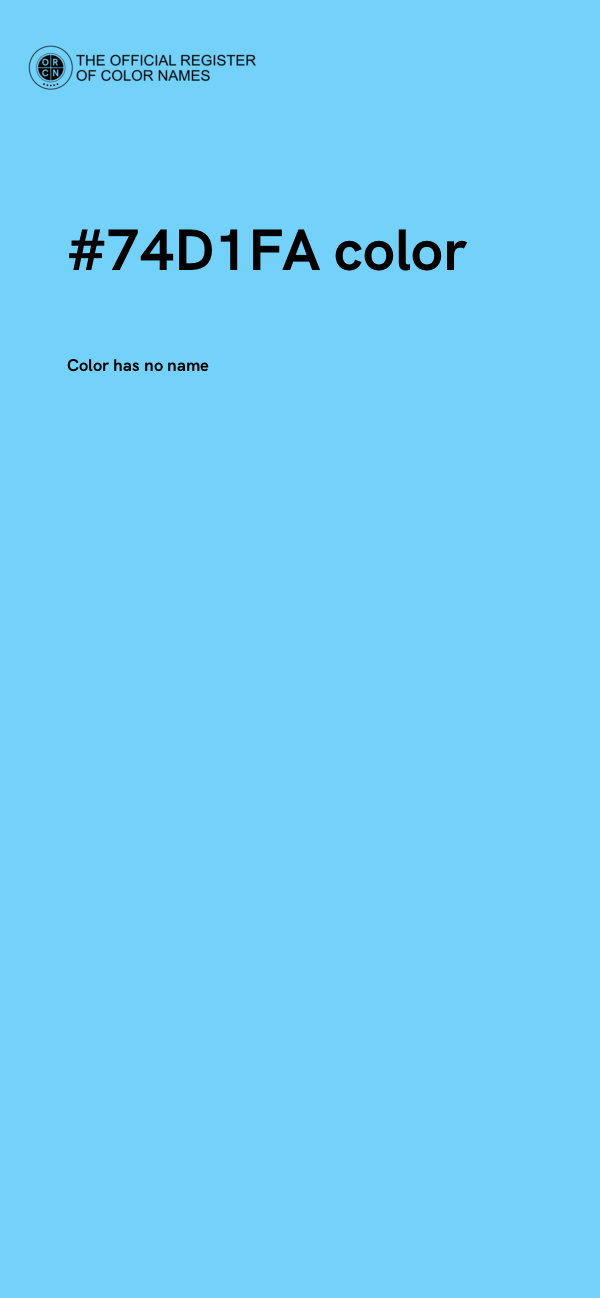 #74D1FA color image