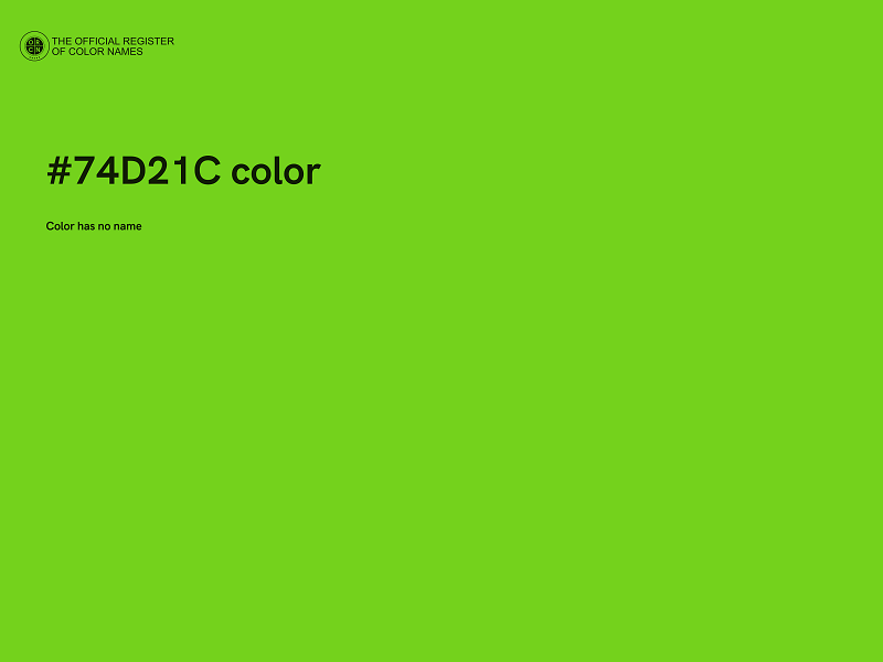 #74D21C color image