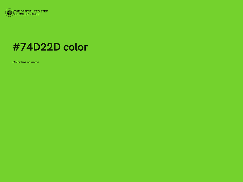 #74D22D color image