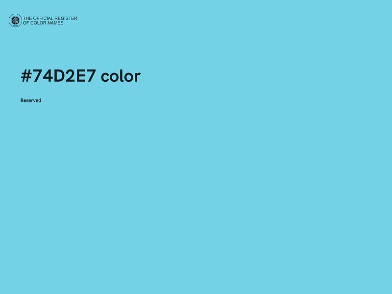 #74D2E7 color image