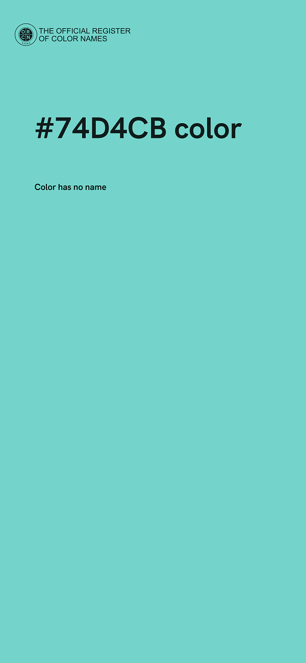 #74D4CB color image