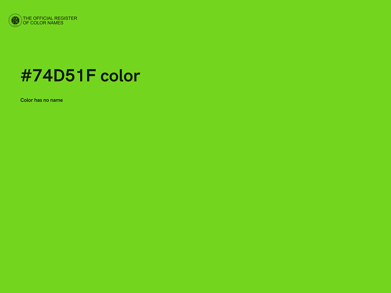 #74D51F color image