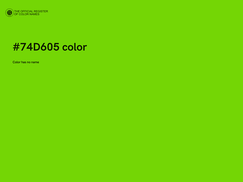 #74D605 color image