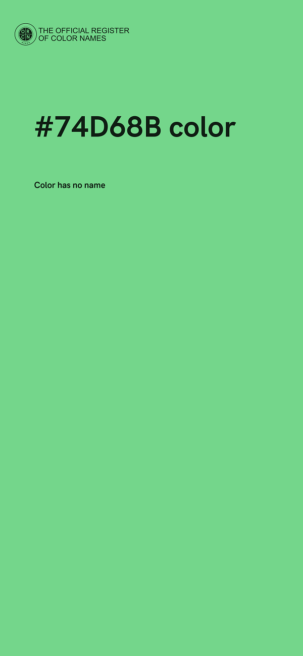 #74D68B color image