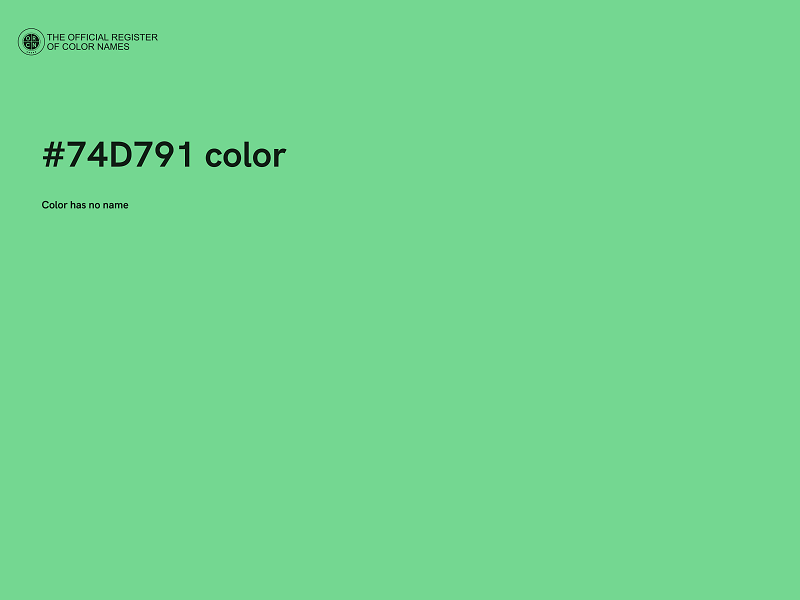 #74D791 color image