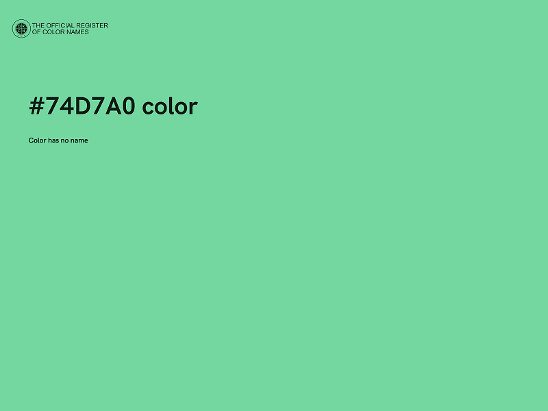 #74D7A0 color image