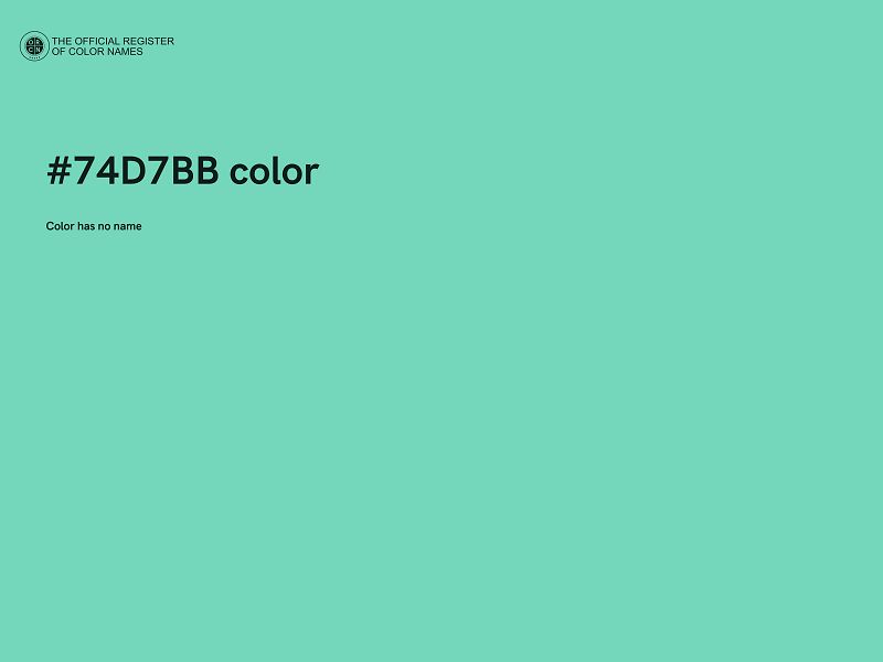 #74D7BB color image