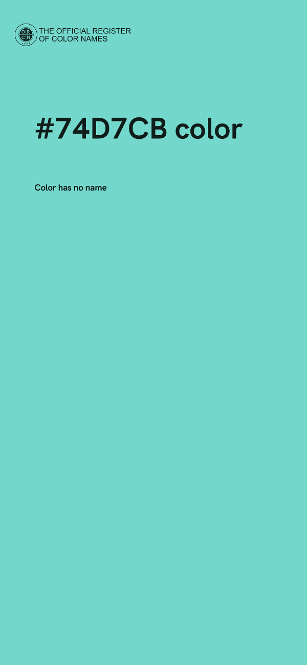 #74D7CB color image